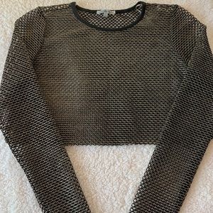 Charlotte russes long-sleeve crop top